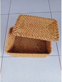 Hộp mây đan hình hộp chữ nhật D26R28